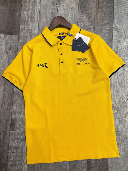 HACKETT || MERCERISED COTTON PIQUE POLO T-SHIRT- FASHION MYST