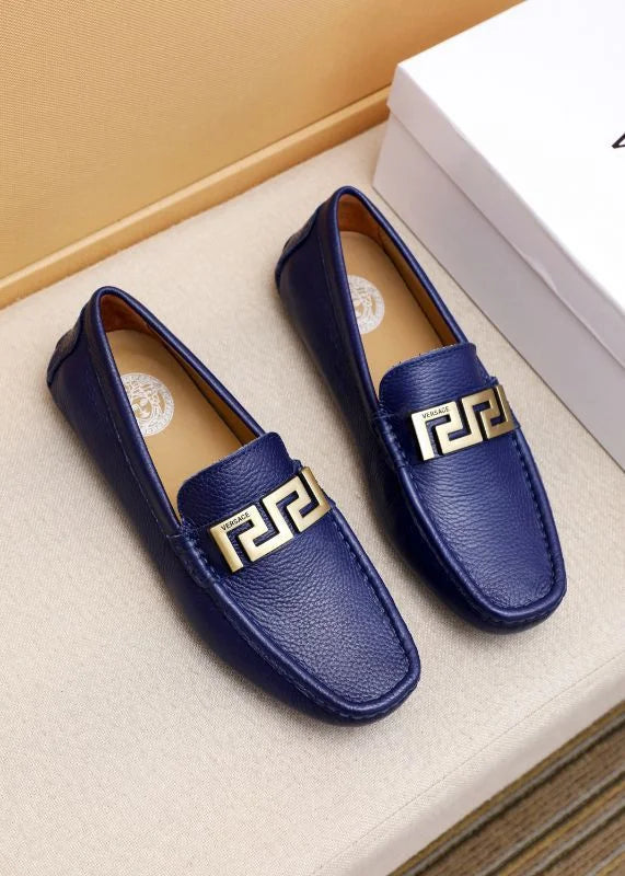 blue versace dress shoes Successos Royal Blue Versace Print Men's Dress Shoes CC Suits