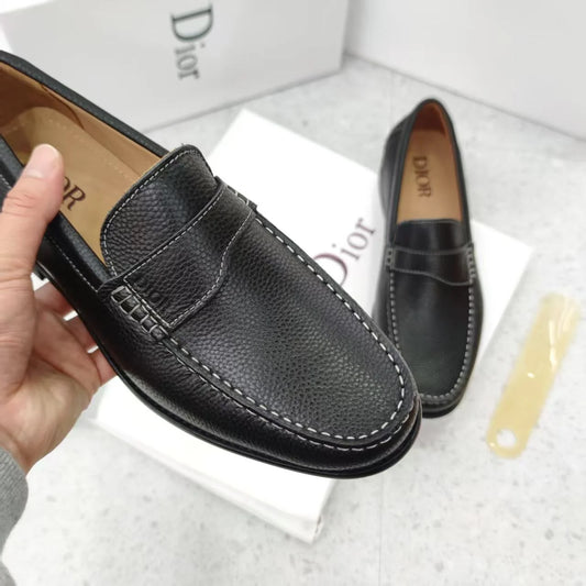CHRISTIAN DIOR || Dior Granville Loafer Black Grained Calfskin