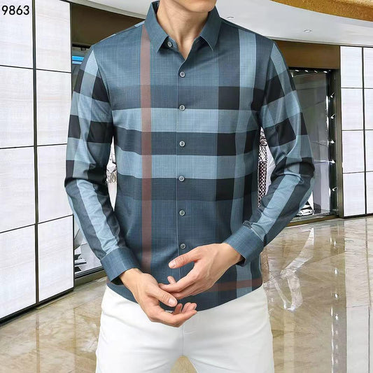 BURBERRY || Checkered Long Sleeve Shirt – Iconic British Heritage Style