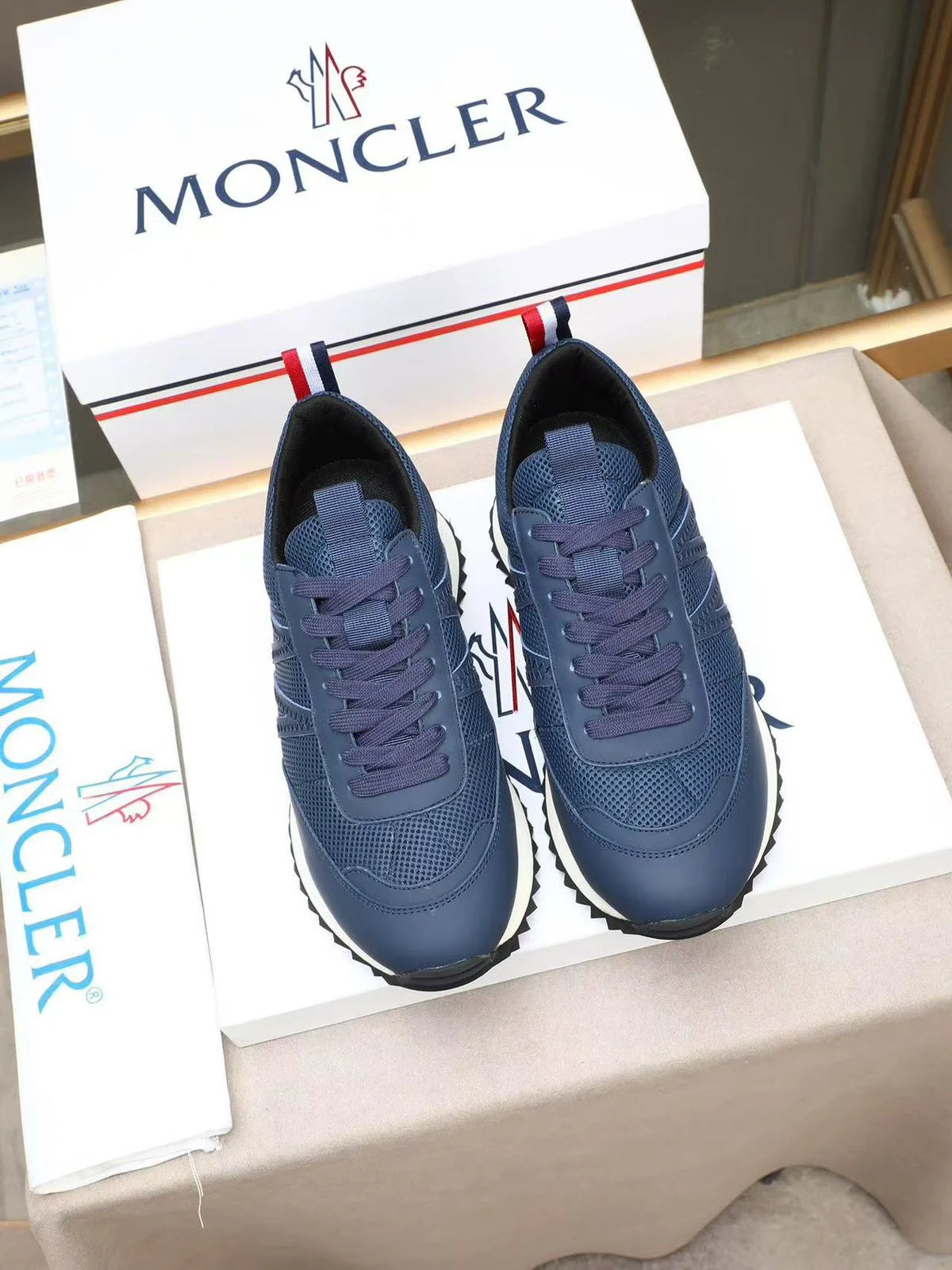 MONCLER モンクレール HORACE メッシュローカットスニーカーネイビー MONCLER（モンクレール） HORACE メッシュローカットスニーカー