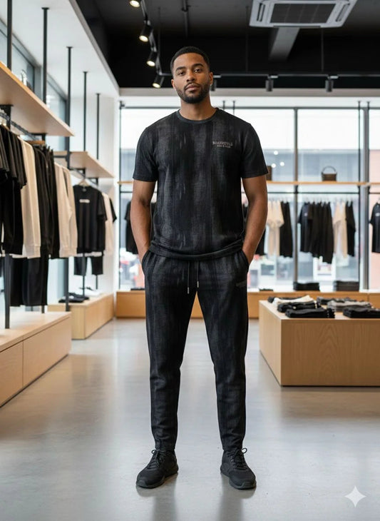 ESSENTIALS || Fear of God Ribbed Knit T-Shirt & Jogger Set – Premium Streetwear FASHION MYST