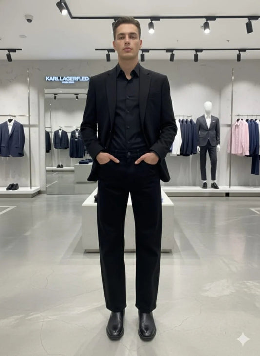 KARL LAGERFELD || Men’s Premium Slim-Fit Chino Trousers – Essential Luxury Cotton Stretch Pants FASHION MYST