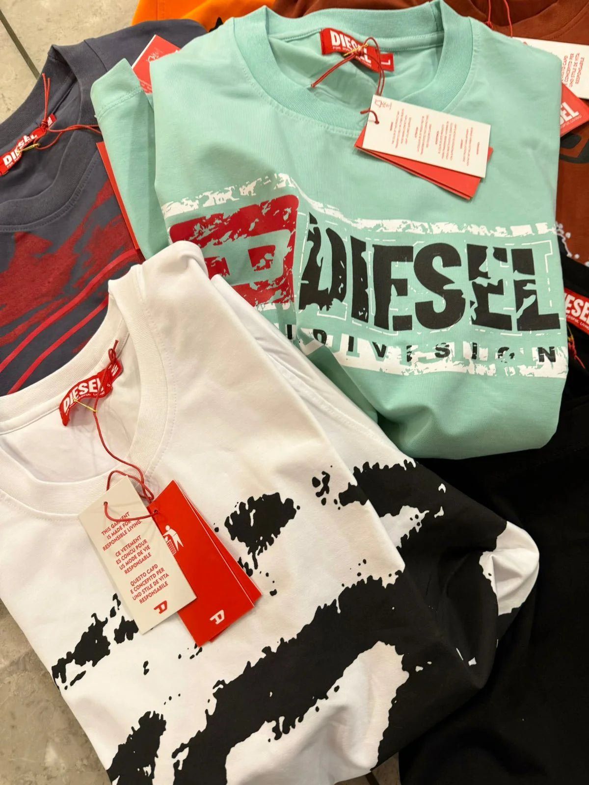 DIESEL || Men’s Graphic Logo T-Shirts – Premium Cotton Crew Neck Streetwear Collection
