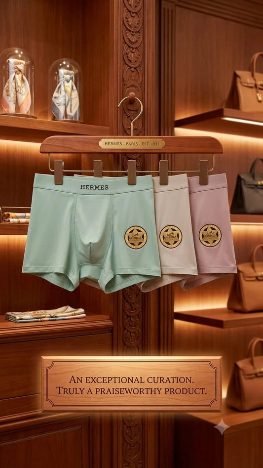 Hermès Premium Men's Trunks – Luxury Soft Stretch Underwear 3-Pack FASHION MYST