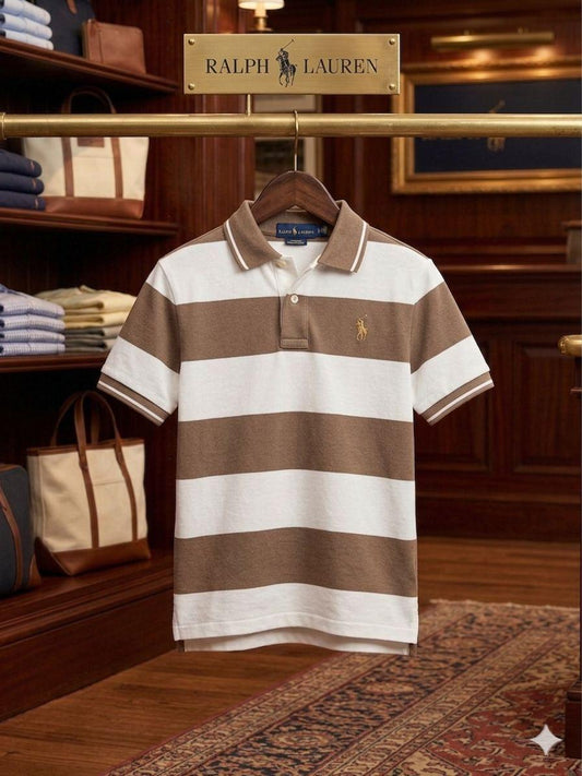 Ralph Lauren Kids Boys Shirt in Beige – Front View