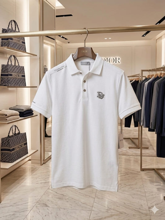 Dior white men's polo t shirt premium men's polo shirt