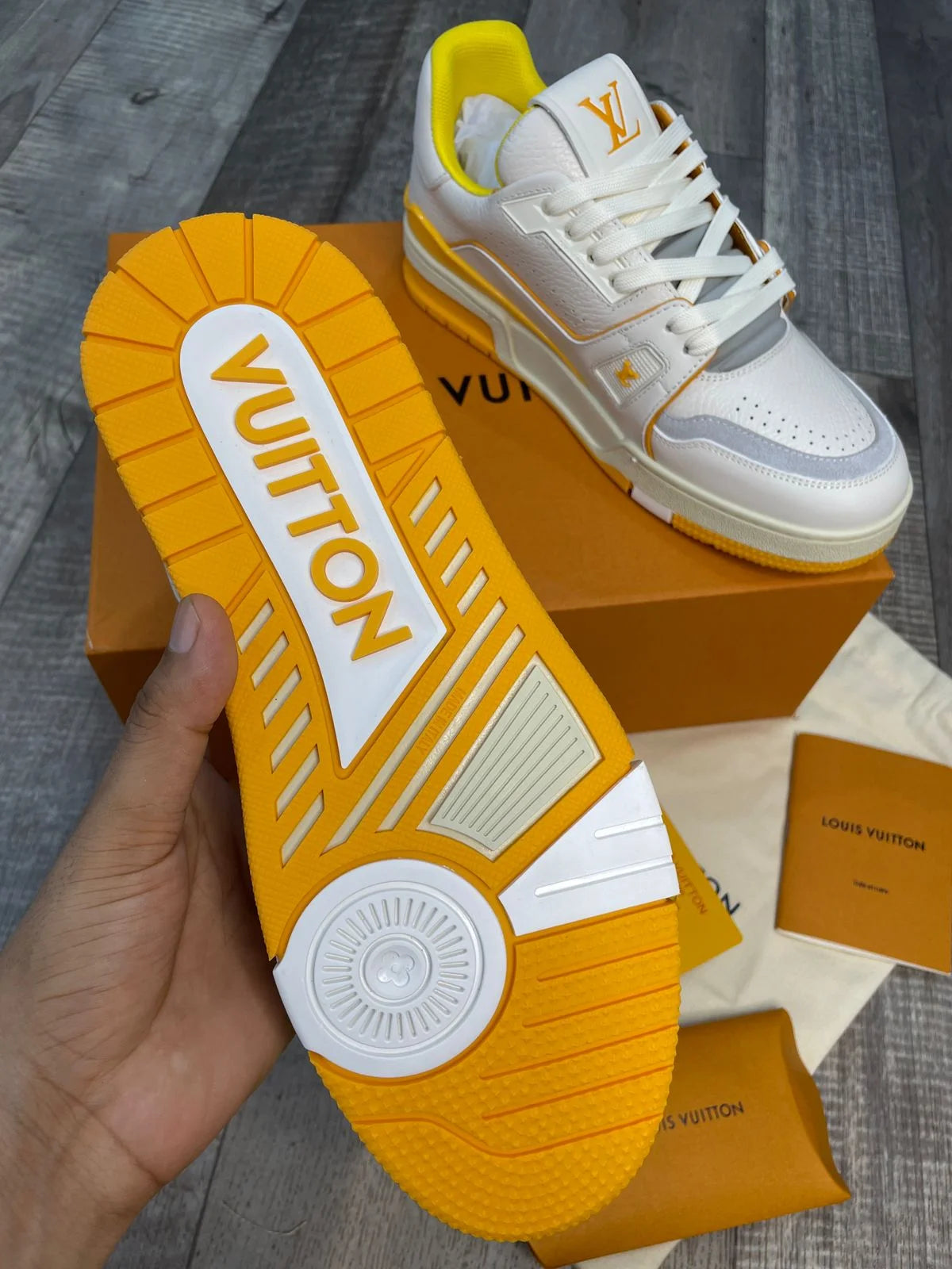 LOUIS VUITTON || LV Trainer Maxi Yellow Sneaker- FASHION MYST