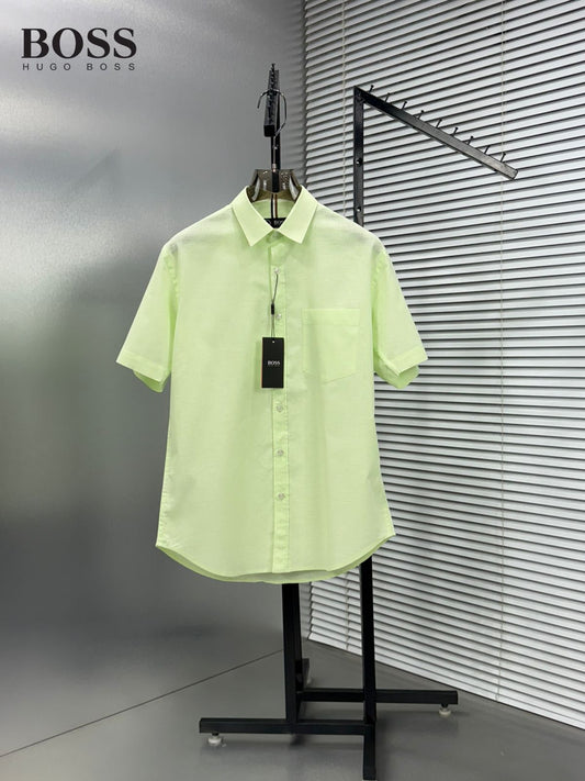BOSS green premium linen cotton shirt for men regular fit