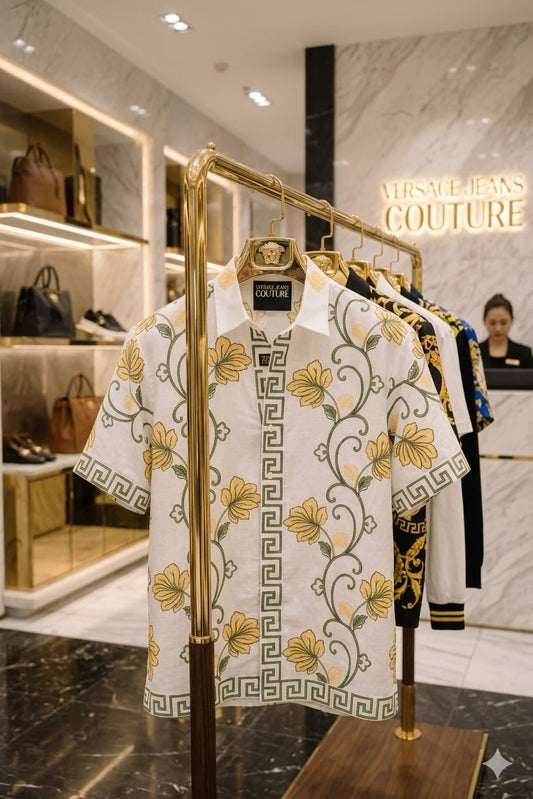 Versace white luxury casual shirt for office and smart casual wear