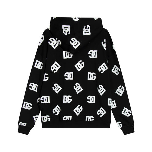 Dolce & Gabbana || Logo-Print Drawstring Hoodie - FASHION MYST