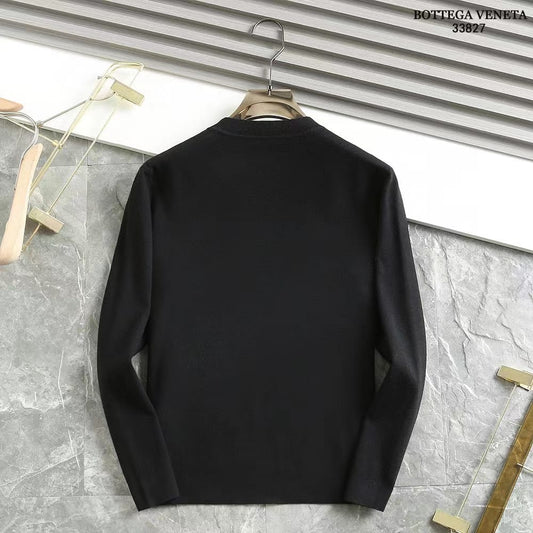 BOTTEGA VENETA || Crew Neck Pullovers Street Style Long Sleeves Plain Cotton - FASHION MYST