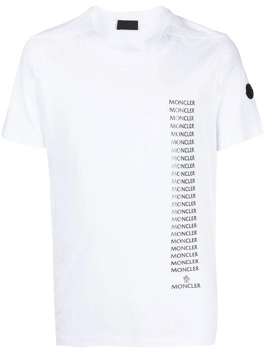 MONCLER || Moncler-Repeat Logo-Print Cotton T-Shirt- FASHION MYST