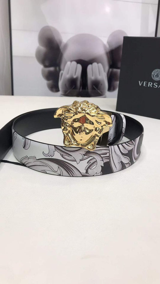 Versace La Medusa Golden Baroque Reversible Belt - FASHION MYST