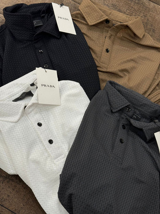PRADA || LUXURY KNITTED POLO T-SHIRT - FASHION MYST