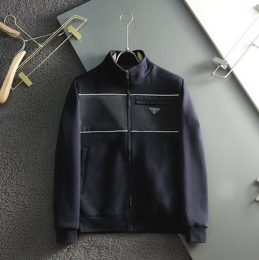 Prada Re-Nylon Panelled Zip-Up Jacket - FASHION MYST