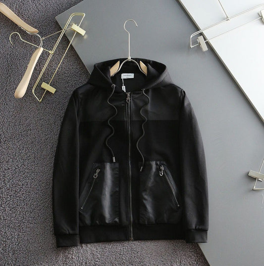 Salvatore Ferragamo || Panelled Zip-Front Hoodie For Men - FASHION MYST