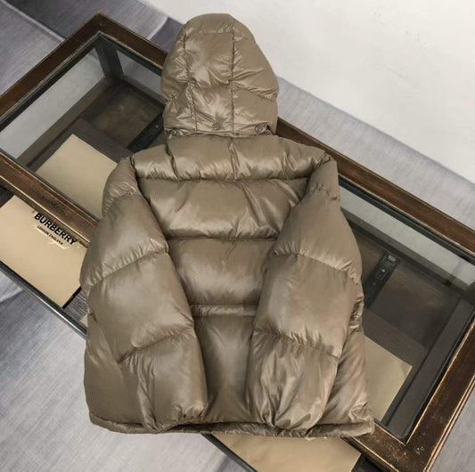 Moncler Vistule Short Down Jacket in Brown - FASHION MYST