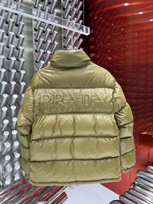 PRADA | Short Unisex Nylon Street Style Plain Logo Down Jackets - FASHION MYST