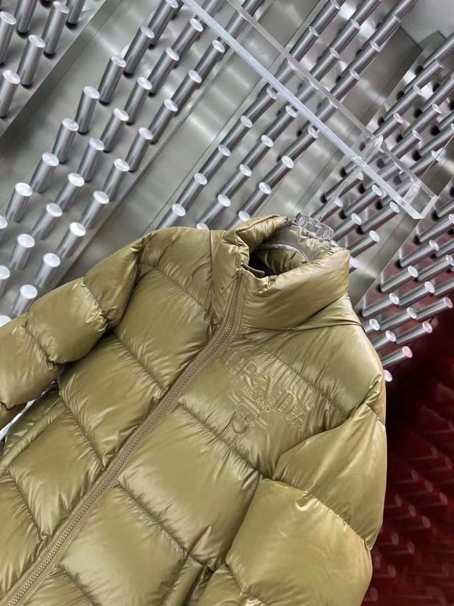 PRADA | Short Unisex Nylon Street Style Plain Logo Down Jackets - FASHION MYST