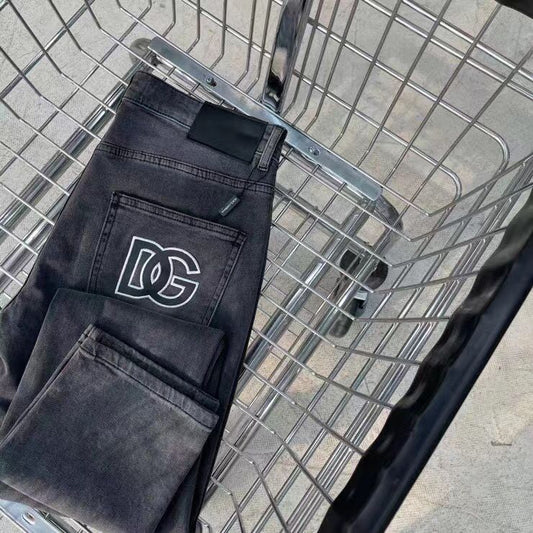 Initial Printed pockets Denim For Men - FASHION MYST