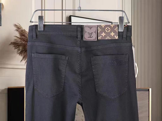 LOUIS VUITTON || Premium Logo Casual Black Denim For Men - FASHION MYST