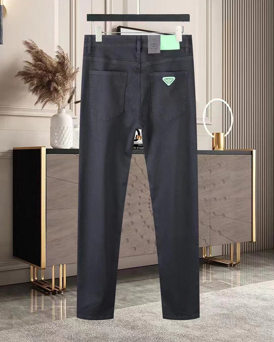 PRADA || Lightly Washed Slim Fit Black Jeans - FASHION MYST