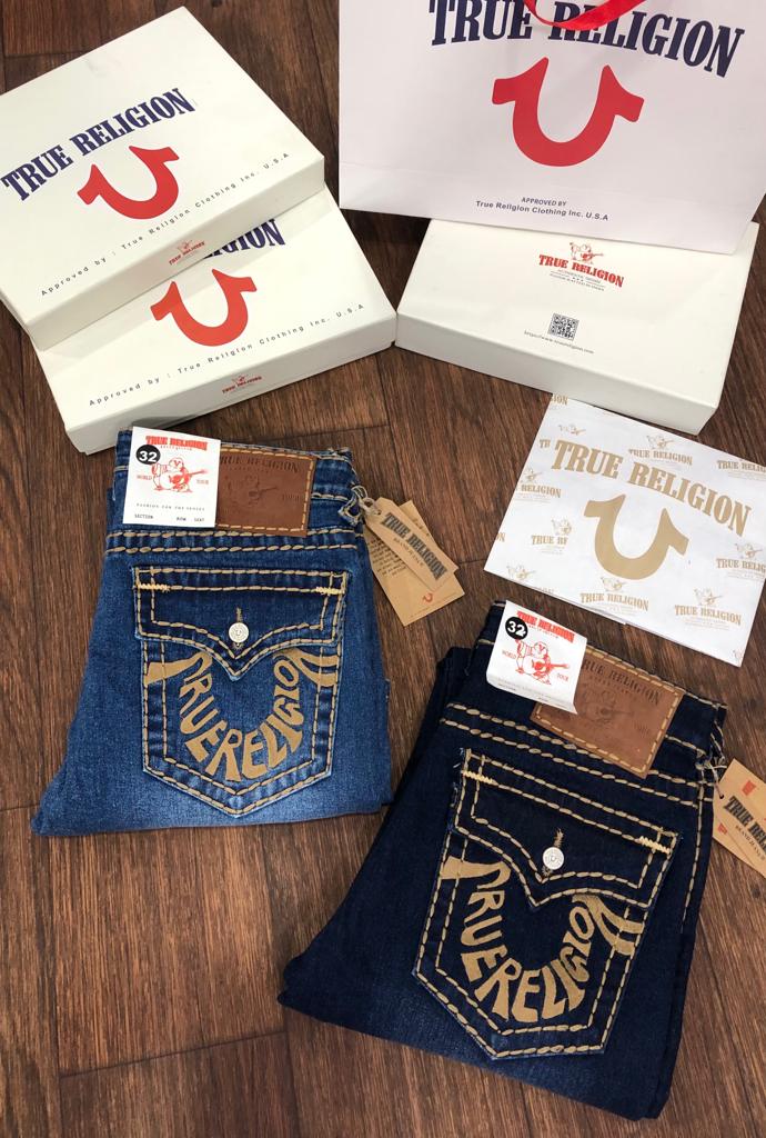 TRUE RELIGION || Thread Work Premium Regular Comfort Fit Denim - FASHION MYST