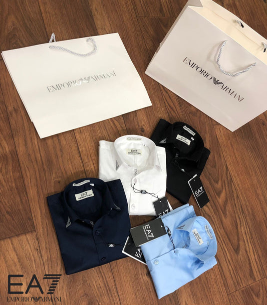 EMPO*IO ARM*NI || Luxury Collar Eagle Logo Kid's Shirt - FASHION MYST