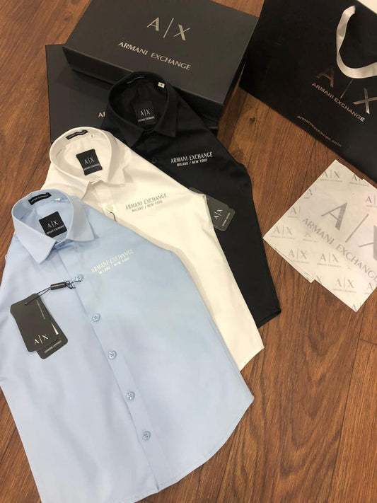 ARM*NI EXCH*NGE || Luxury A/X Logo Milan Logo Kid's Shirt - FASHION MYST