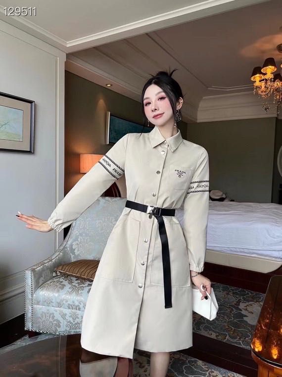 Women's Prada Luxury Semi Formal Full Sleeves Dress – FASHION MYST