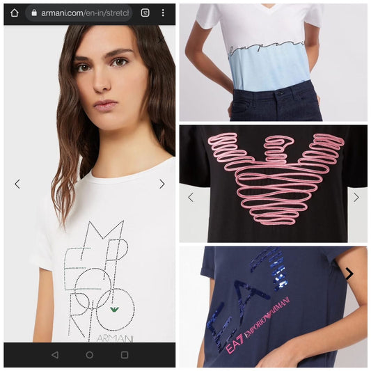 EMPO*IO ARM*NI || Latest Designer Initial T-shirt For Women - FASHION MYST