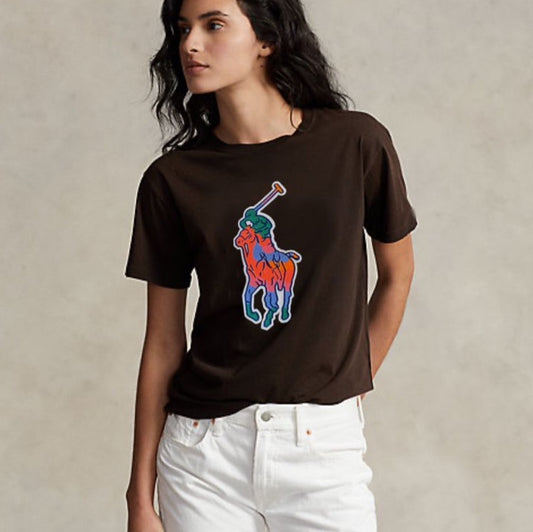 POLO RALPH LAUREN || Premium Crew Neck Logo Tees For Women - FASHION MYST