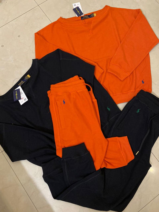 RALPH LAUREN || Round-Neck Crop Top with Joggers For Ladies - FASHION MYST