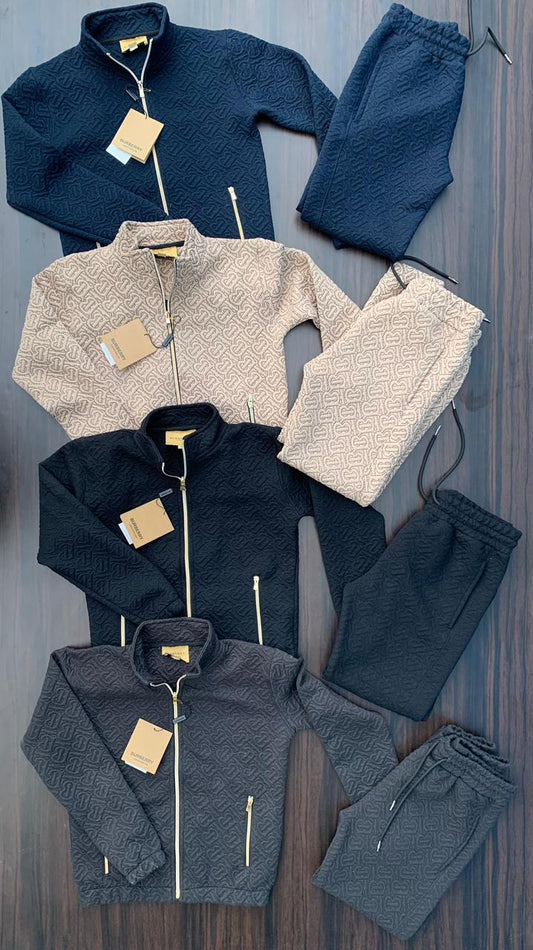 BURBERRY || Luxury Allover TB Logo Embossed Tracksuit For Women - FASHION MYST