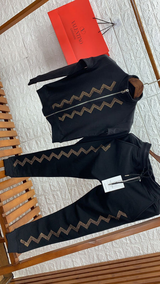 VALENTINO || Imported High End Quality Velvet Tracksuit For Ladies - FASHION MYST