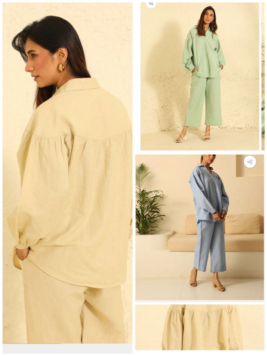 Premium Linen Co-ord Set For Women - FASHION MYST