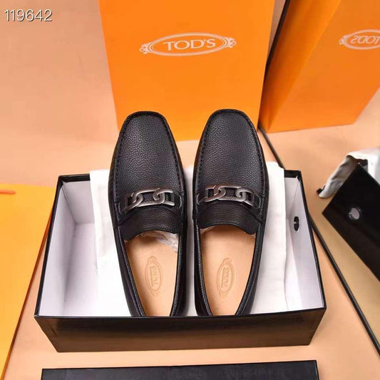 TOD,S || Men's Tods Signature Black Calf Leather Loafers - FASHION MYST