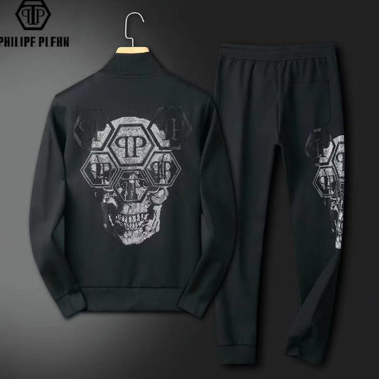 PHILIPE PLIEN || TOP/TROUSERS TRACKSUIT WITH SKULL DESIGN - FASHION MYST