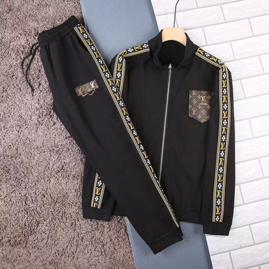 Premium Logo Valvet Pattern Tracksuit - FASHION MYST