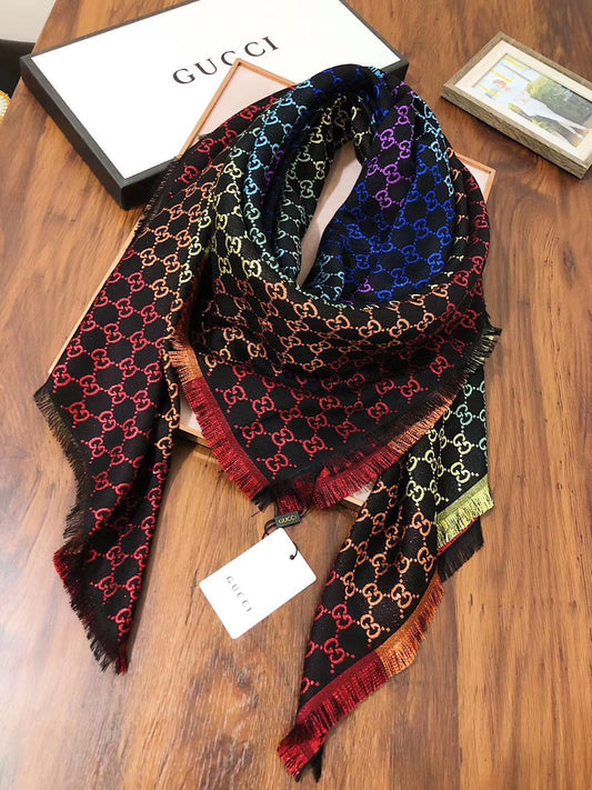 High End Quality Square Multi Color Scarf - FASHION MYST