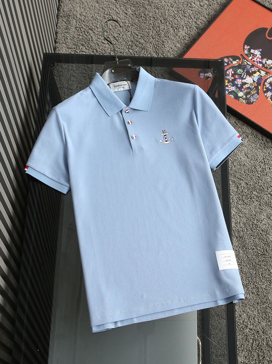 THOM BROWNE || Classic Tricolor Polo Shirt - FASHION MYST