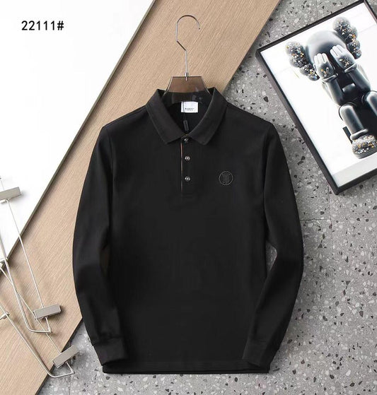 BURBERRY || Tapered Fit TB Logo Cotton-Stretch Polo T-Shirt - FASHION MYST