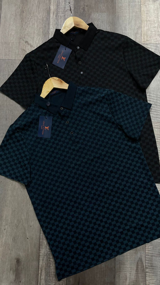 LOUIS VUITTON || Checkered Style Men's T-Shirt - FASHION MYST