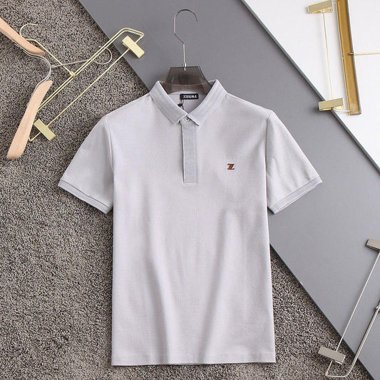ZEGNA || Z Logo Polo T-Shirt With Contrast Tipping For Men - FASHION MYST