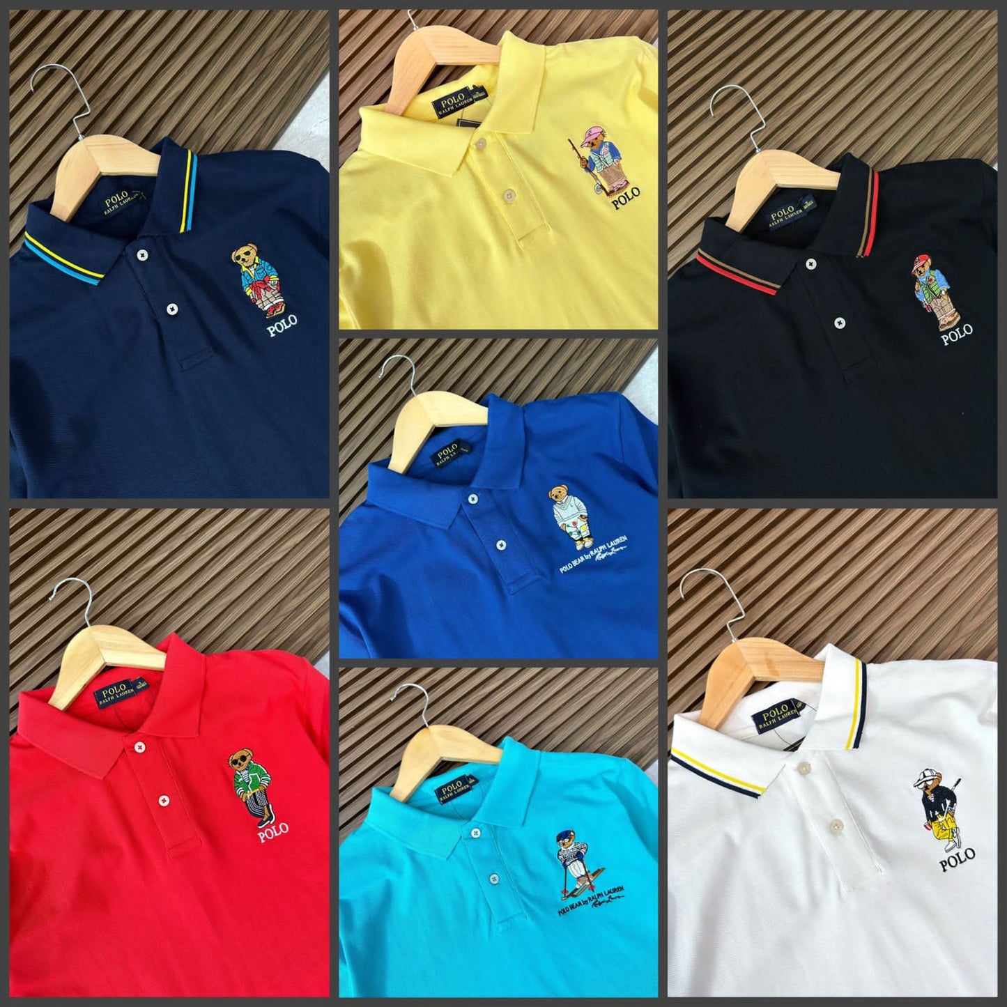 POLO RALPH LAUREN || Mens Custom Slim Polo Bear Mesh Logo T-Shirt - FASHION MYST