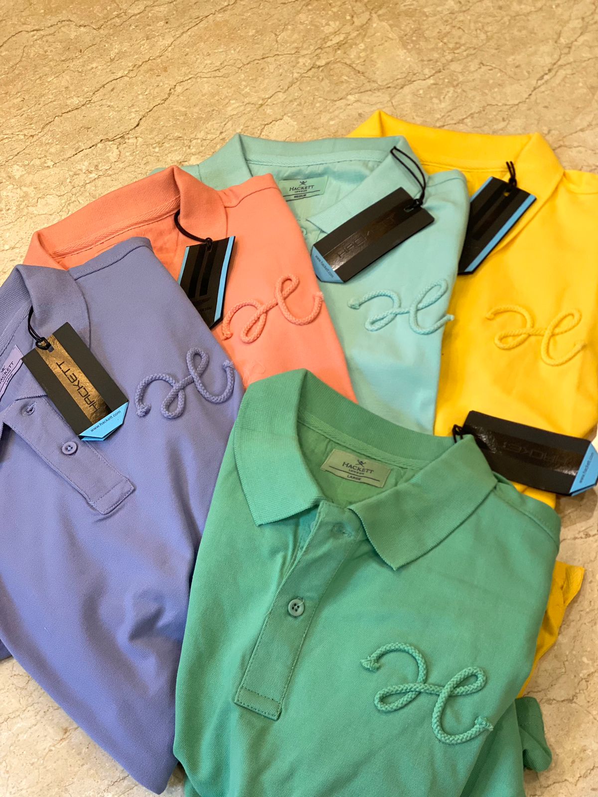 HACKETT || H Logo Cotton Short Sleeved Polo T-Shirt - FASHION MYST