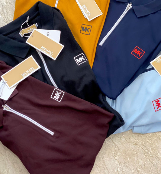 MICHAEL KORS || Men's MK Logo Embroidered Polo T-Shirt - FASHION MYST