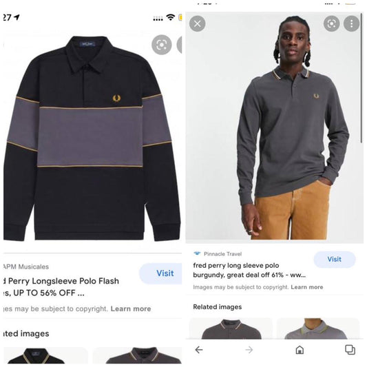 FRED PERRY || Men's Black Long Sleeve Twin Tipped Polo T-Shirt - FASHION MYST