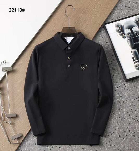 BOTTEGA VENETA || Solid Color Logo Patched Long Sleeved T-Shirt - FASHION MYST